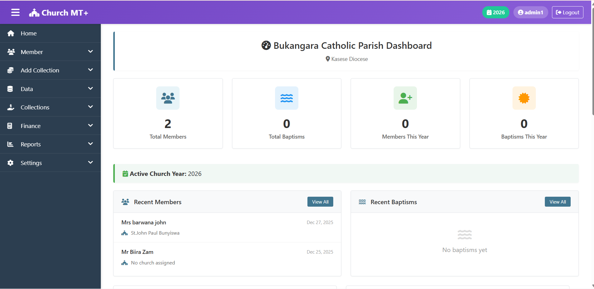Church management system